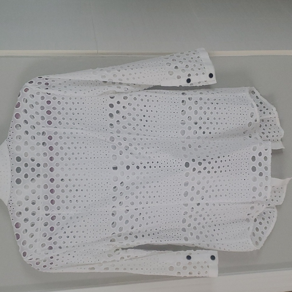 Burberry white eyelet top - Picture 4 of 6